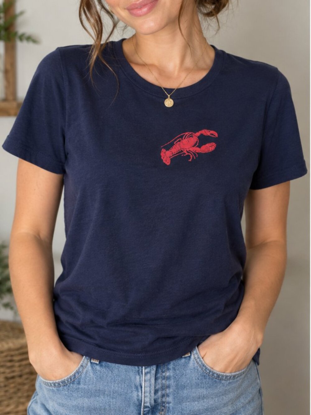Navy Lobster Graphic Tee – L.L.Bean (Large)
